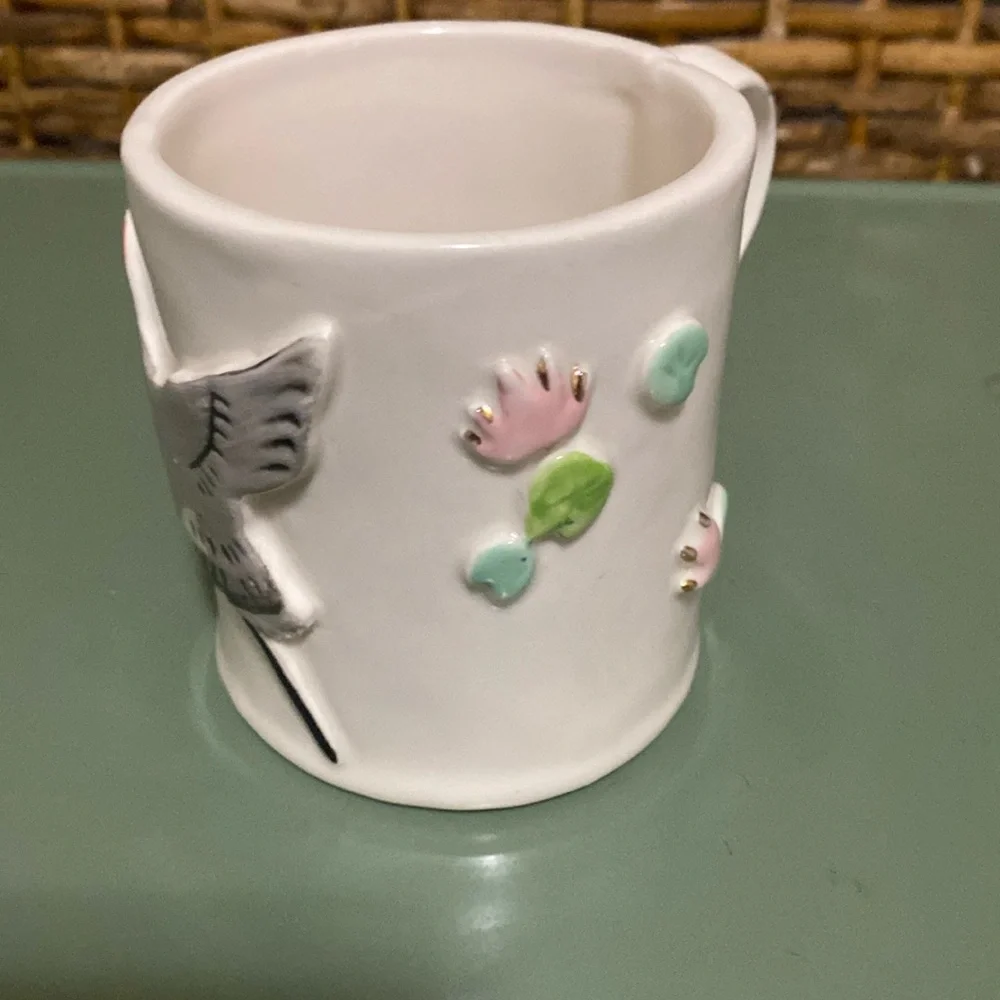 EUC Anthropologie Avril Mug Bird Vanessa Villarreal Ceramics Handpainted - Picture 4 of 7